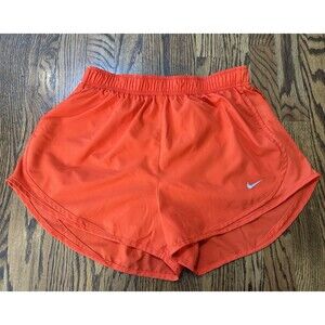 Nike Women's Orange Tempo Dri-Fit‎ Running Gym Workout Shorts Lining Size Large